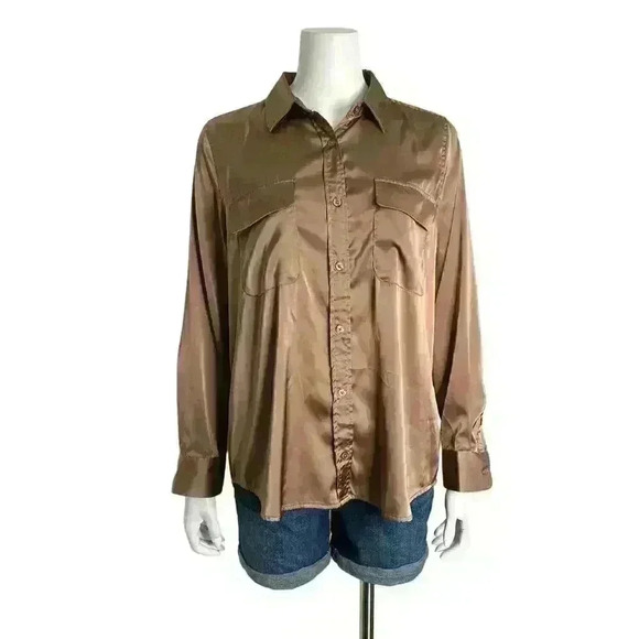 Equipment Women's Signature Long Sleeve Blouse Size Medium - Picture 3 of 11